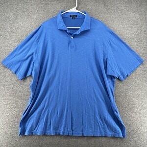 Peter Millar Crown Crafted Golf Polo Shirt Men Size XXL Blue Short Sleeve Cotton